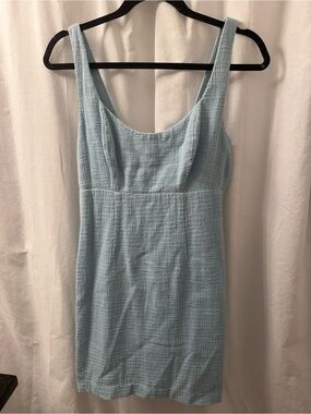 Abercrombie & Fitch Light Blue Textured Dress Top